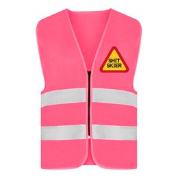 Reflexväst Shit Skier Neonrosa