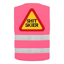 Bildspel - Reflexväst Shit Skier Neonrosa