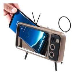 Bildspel - Retro TV Bluetooth Högtalare med Mobilhållare