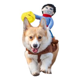 Lysbildefremvisning - Ridende Cowboy Kostyme til Hund