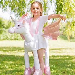 Bildspel - Ridande Unicorn med Ljud & Ljus Barn Maskeradräkt