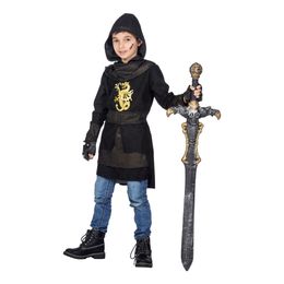 Riddare Svart/Guld Barn Maskeraddräkt