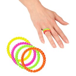 Ringar Neonfärgade