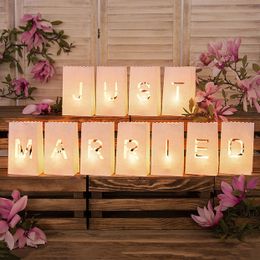 Bildspel - Papperslyktor Just Married