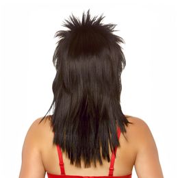 Bildspel - Rock Star Svart Deluxe Peruk