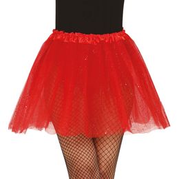 Röd Tyllkjol med Glitter