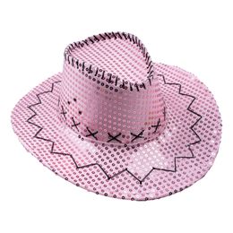 Rosa Cowboyhatt med Paljetter
