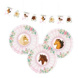 Rosa Dekorationskit med Hästar