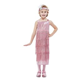 Pink Flapper Kjole Børnekostume