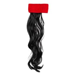 Bildspel - Rött Pannband med Svart Hår