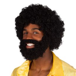 Afro Perukset Svart