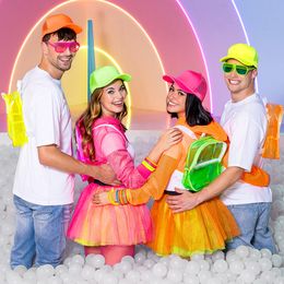 Bildspel - Ryggsäck Transparent Neonorange