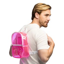 Bildspel - Ryggsäck Transparent Neonrosa
