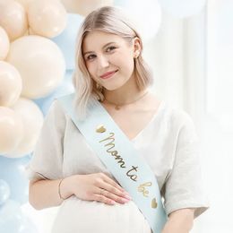 Bildspel - Ordensband Mom to Be Ljusblå