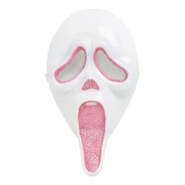 Lysbildefremvisning - Scream Ghost Face Lyserød Børnekostume