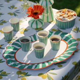 Bildspel - Serveringsbricka Grön/Orange