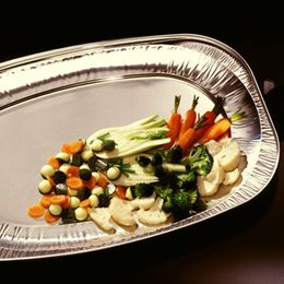 Lysbildefremvisning - Serveringsfat Aluminium Ovalt