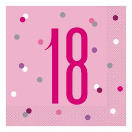 Servietter 18 Lyserød