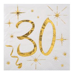 Kaffeservetter 30 Guld