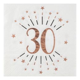 Servetter 30 Sparkling Roséguld