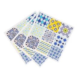 Lysbildefremvisning - Servietter Blå Mosaik