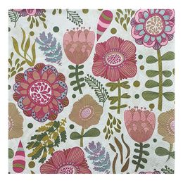 Servetter Blomsterprakt Rosa