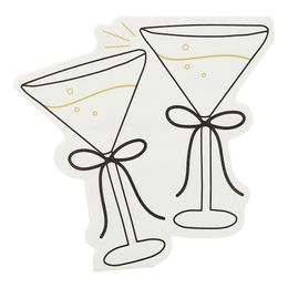 Servetter Cocktailglas Cremevit Rosett