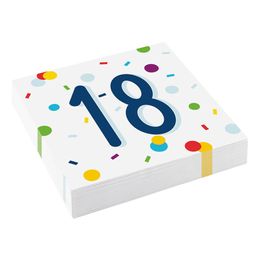 Servietter Confetti Birthday 18