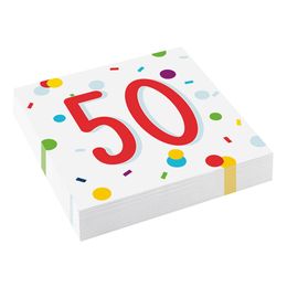Servetter Confetti Birthday 50