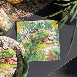 Lysbildefremvisning - Servietter Dinosaur