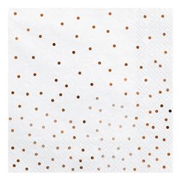 Servietter Dots Roségull
