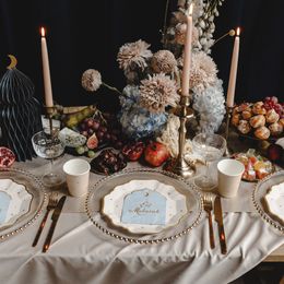 Lysbildefremvisning - Servietter Eid Mubarak Lyseblå