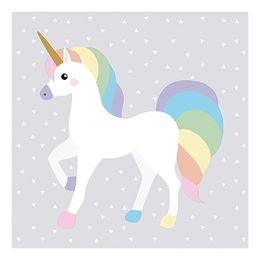 Servetter Enhörning Grå
