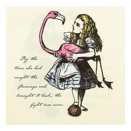 Servetter Flamingo Alice Wonderland