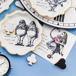 Bildspel - Servetter Flamingo Alice Wonderland