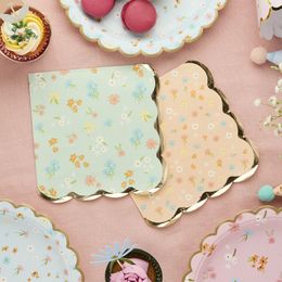 Bildspel - Servetter Floral Pastell