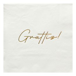 Servietter Grattis!