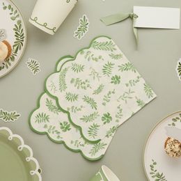 Bildspel - Servetter Gröna Löv Botanic