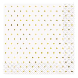 Servetter Guld Polka Dot