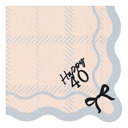 Servetter Happy 40 Rosett