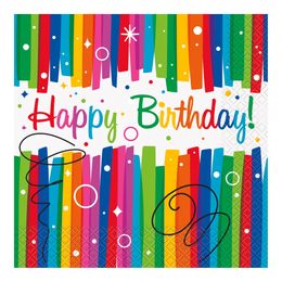 Lautasliinat Happy Birthday Sateenkaari