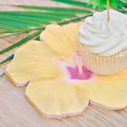 Lysbildefremvisning - Servietter Hawaiiblomster Udstansede