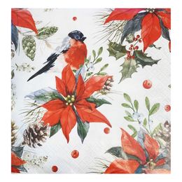 Servietter Julestjerne & Dompap