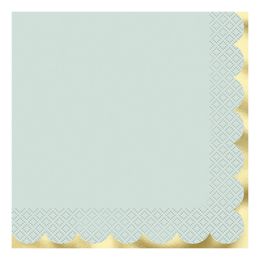 Servietter Lyseblå med Guldkant