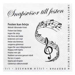 Servetter med Snapsvisor