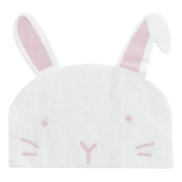 Påskeservietter Kaniner Stanserte