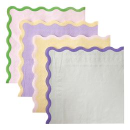 Servietter Pastell Wavy