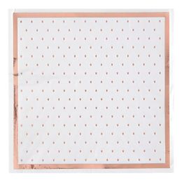 Servetter Prickiga Vit/Roséguld