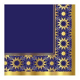 Servetter Ramadan Blå/Guld