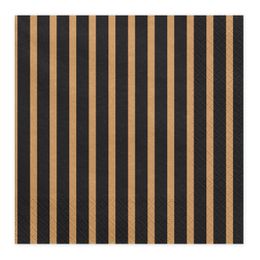 Servetter Randiga Guld Metallic Celebrate